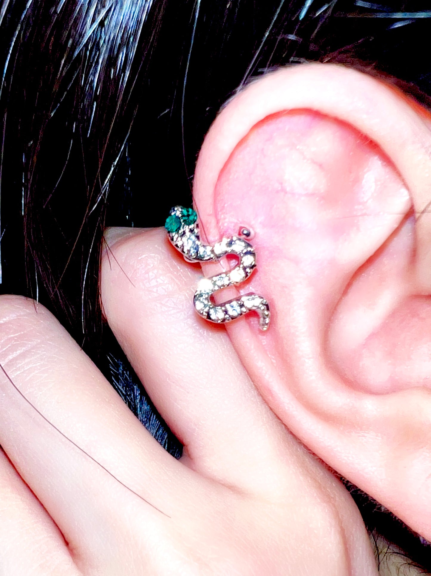 Little Cute Shining Rhinestone Snake Ear Cuff(single one)