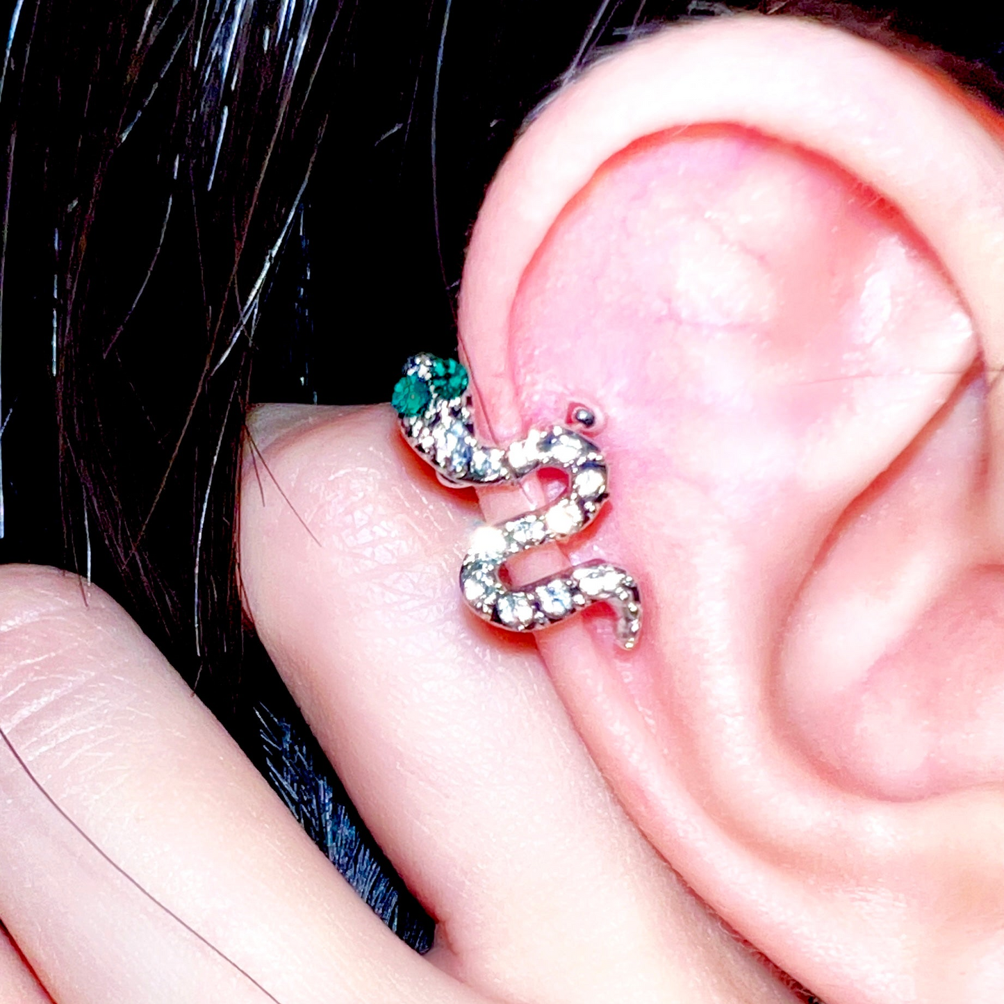 Little Cute Shining Rhinestone Snake Ear Cuff(single one)