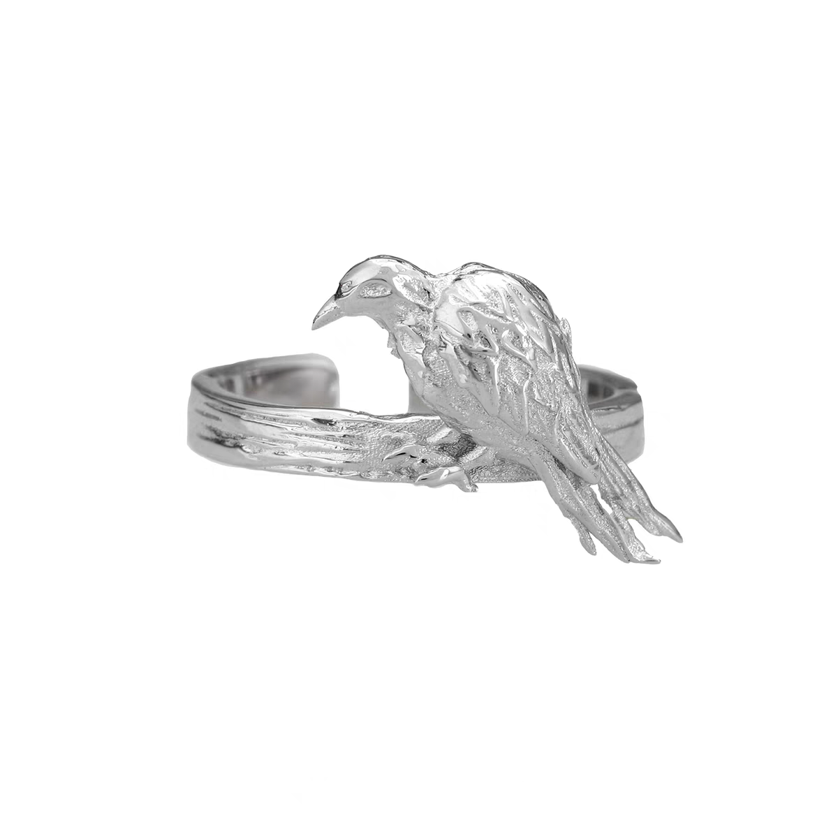 S925 Silver Unisex Mystic Raven Ring