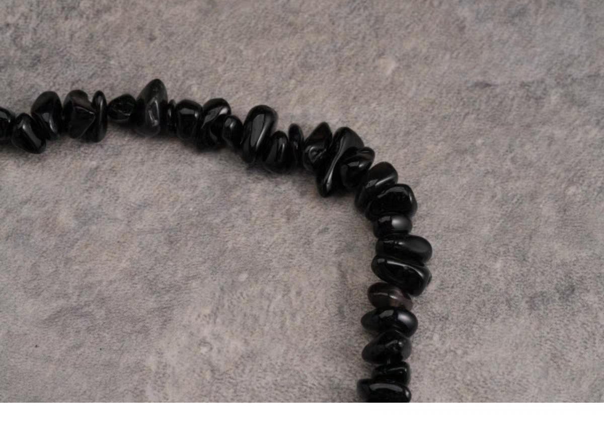 Mystic Raven Black Beads Necklace